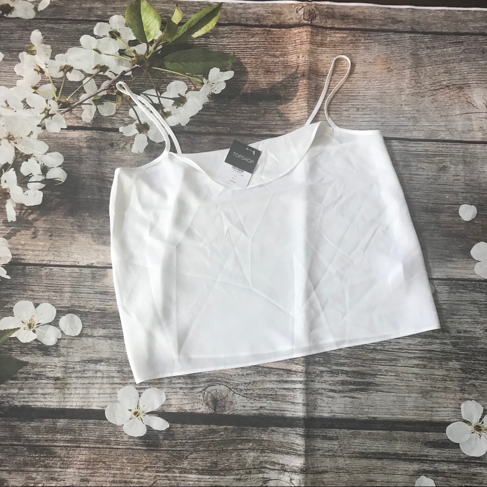 Topshop White Cowl Neck Cami - Picture 7 of 8